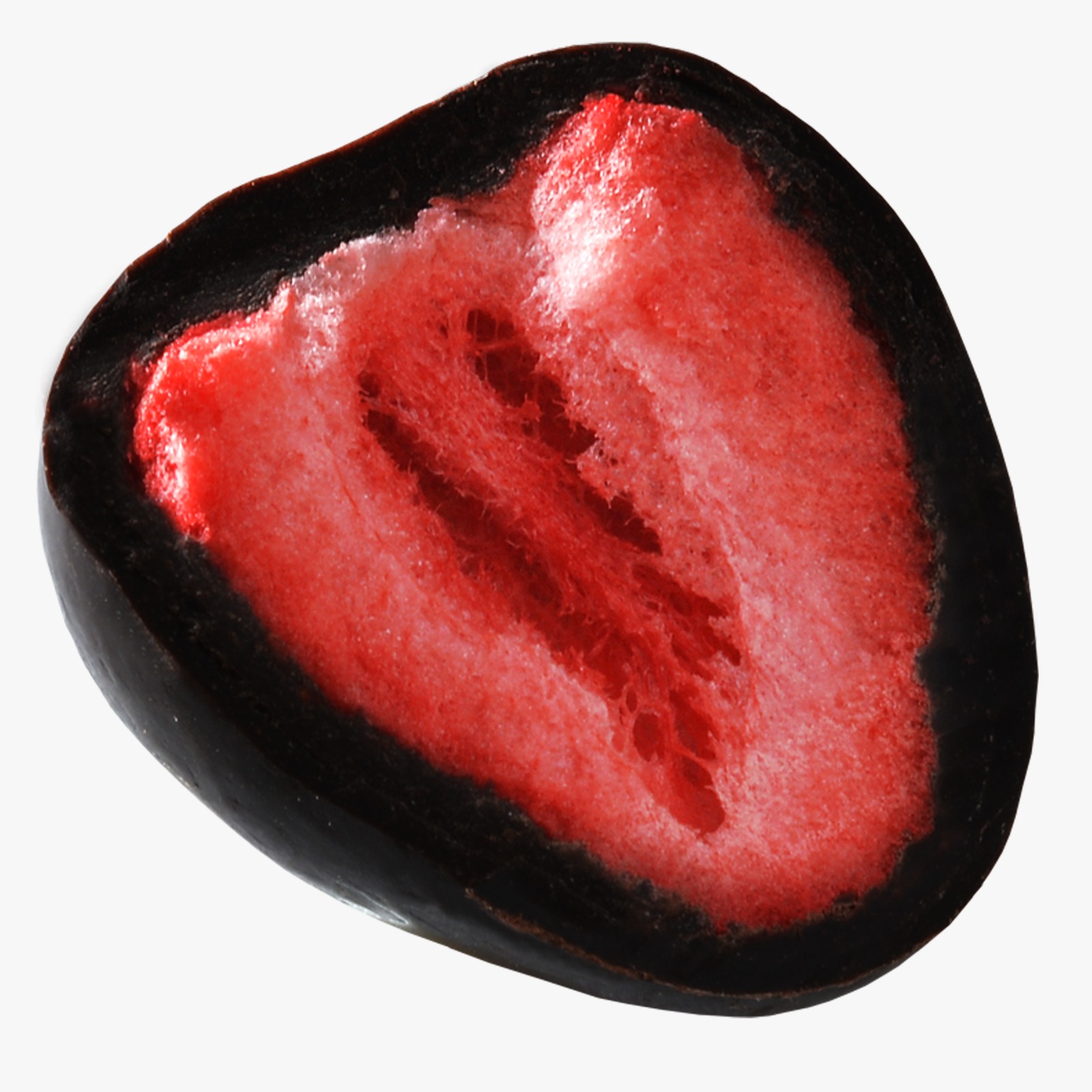 Real chocolate formulated with cocoa butter and a high cocoa content