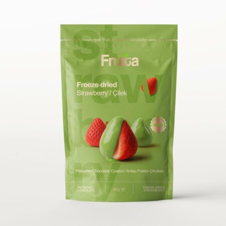PISTACHIO CHOCOLATE COATED FREEZE DRIED STRAWBERRY